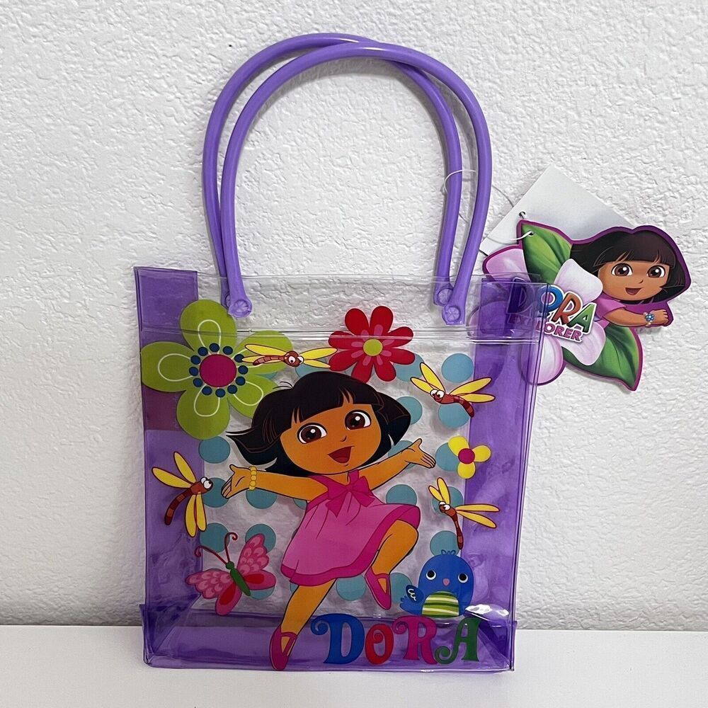 Nickelodeon Dora the Explorer Plastic Tote Party Gift Bag Purse 8" w/ TAGS - Picture 6 of 11